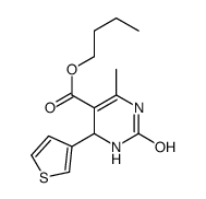 butyl 6-methyl-2-oxo-4-thiophen-3-yl-3,4-dihydro-1H-pyrimidine-5-carboxylate结构式