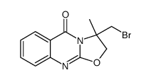 3-bromomethyl-3-methyl-2,3-dihydro-oxazolo[2,3-b]quinazolin-5-one结构式