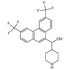 (3,6-bis-trifluoromethyl-phenanthren-9-yl)-piperidin-4-yl-methanol结构式