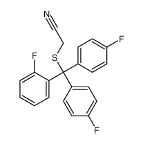 2-[(2-fluorophenyl)-bis(4-fluorophenyl)methyl]sulfanylacetonitrile结构式