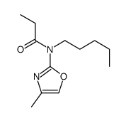 N-(4-methyl-1,3-oxazol-2-yl)-N-pentylpropanamide结构式