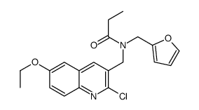 Propanamide, N-[(2-chloro-6-ethoxy-3-quinolinyl)methyl]-N-(2-furanylmethyl)- (9CI) picture