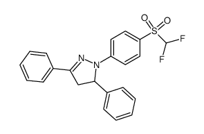 1-(4-difluoromethanesulfonyl-phenyl)-3,5-diphenyl-4,5-dihydro-1H-pyrazole Structure