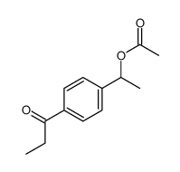 1-(4-propanoylphenyl)ethyl acetate Structure