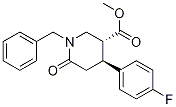 trans 1-Benzyl-4-(4-fluorophenyl)-6-oxopiperidine-3-carboxylic Acid Methyl Ester结构式