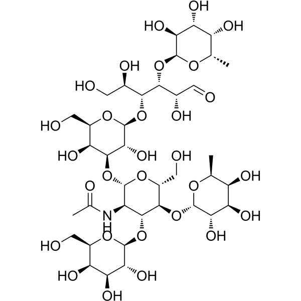 GAL-BETA1,3(FUC-ALPHA1,4)GLCNAC-BETA1,3GAL-BETA1,4(FUC-ALPHA1,3)GLC Structure