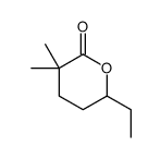 6-ethyl-3,3-dimethyloxan-2-one Structure