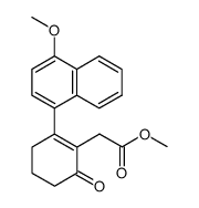 [2-(4-Methoxy-naphthalen-1-yl)-6-oxo-cyclohex-1-enyl]-acetic acid methyl ester结构式