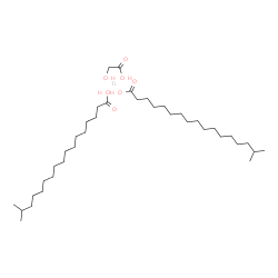 [hydroxyacetato(2-)-O1,O2]bis(isooctadecanoato-O)titanium structure