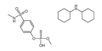 N-cyclohexylcyclohexanamine,4-[hydroxy(methoxy)phosphinothioyl]oxy-N-methylbenzenesulfonamide结构式