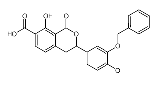 3-(3-benzyloxy-4-methoxyphenyl)-3,4-dihydro-8-hydroxy-7-isocumarincarboxylic acid Structure