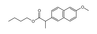 (+/-)-6-methoxy-α-methyl-2-naphthaleneacetic acid butyl ester结构式