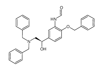 {5-{(1R)-2-[bis(phenylmethyl)amino]-1-hydroxyethyl}-2-[(phenylmethyl)oxy]phenyl}formamide Structure