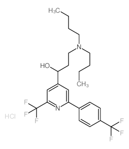 3-(dibutylamino)-1-[2-(trifluoromethyl)-6-[4-(trifluoromethyl)phenyl]pyridin-4-yl]propan-1-ol结构式