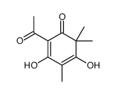 2-acetyl-3,5-dihydroxy-4,6,6-trimethylcyclohexa-2,4-dien-1-one Structure