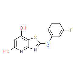 2-(3-FLUOROPHENYLAMINO)THIAZOLO[4,5-B]PYRIDINE-5,7-DIOL structure