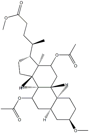 3α-Methoxy-7,12-bis(acetyloxy)-5β-cholan-24-oic acid methyl ester structure