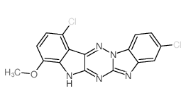 5H-Indolo[2,3:5,6][1,2,4]triazino[2,3-a]benzimidazole, 3,11-dichloro-8-methoxy- picture