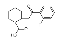 TRANS-2-[2-(2-FLUOROPHENYL)-2-OXOETHYL]CYCLOHEXANE-1-CARBOXYLIC ACID Structure