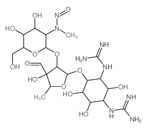 [[2-[2-[2,4-bis(diaminomethylideneamino)-3,5,6-trihydroxy-cyclohexyl]oxy-4-formyl-4-hydroxy-5-methyl-oxolan-3-yl]oxy-4,5-dihydroxy-6-(hydroxymethyl)oxan-3-yl]amino]-methyl-oxo-azanium Structure