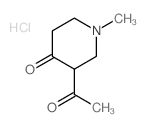 3-acetyl-1-methyl-piperidin-4-one structure