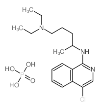 4-N-(4-chloroisoquinolin-1-yl)-1-N,1-N-diethylpentane-1,4-diamine,phosphoric acid结构式