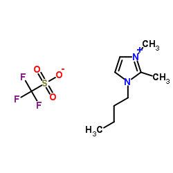 1-丁基-2,3-二甲基咪唑三氟甲烷磺酸盐结构式