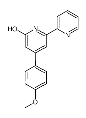 6-hydroxy-4-(4-methoxyphenyl)-2-(2-pyridil)pyridine结构式