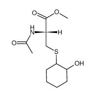 S-(2-hydroxycyclohexyl)-N-acetyl-(L)-cysteine methyl ester Structure