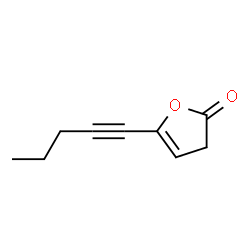 2(3H)-Furanone, 5-(1-pentynyl)- (9CI) Structure