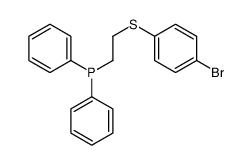 2-(4-bromophenyl)sulfanylethyl-diphenylphosphane结构式