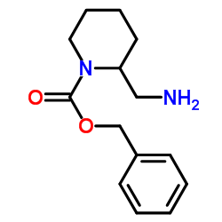 Benzyl 2-(aminomethyl)-1-piperidinecarboxylate structure