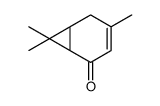 3,7,7-trimethylbicyclo[4.1.0]hept-3-en-5-one结构式