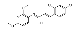 3-(2,4-dichlorophenyl)-N-(2,6-dimethoxypyridin-3-yl)prop-2-enamide结构式