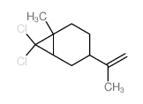 Bicyclo[4.1.0]heptane, 7,7-dichloro-1-methyl-4-(1-methylethenyl)- Structure