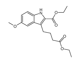 ethyl 4-(2-ethoxycarbonyl-5-methoxyindol-3-yl)butanoate Structure