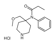 N-[4-(methoxymethyl)piperidin-4-yl]-N-phenylpropanamide,hydrochloride Structure