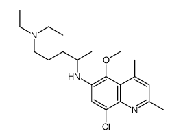 4-N-(8-chloro-5-methoxy-2,4-dimethylquinolin-6-yl)-1-N,1-N-diethylpentane-1,4-diamine结构式