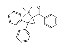 (+)-(R)-1-benzoyl-2,2-diphenyl-1-(trimethylsilyl)cyclopropane Structure