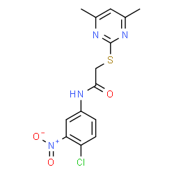 N-(4-CHLORO-3-NITROPHENYL)-2-[(4,6-DIMETHYL-2-PYRIMIDINYL)SULFANYL]ACETAMIDE structure