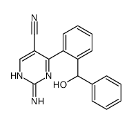 2-amino-4-[2-[hydroxy(phenyl)methyl]phenyl]pyrimidine-5-carbonitrile结构式