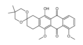 4,6-dimethoxy-9-(2,2-dimethyl trimethylene ketal)-11-hydroxy-7,8,9,10-tetrahydronaphthacene-5,12-dione Structure