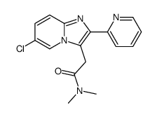 2-(6-chloro-2-pyridin-2-ylimidazo[1,2-a]pyridin-3-yl)-N,N-dimethylacetamide结构式