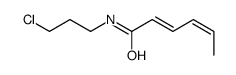 N-(3-chloropropyl)hexa-2,4-dienamide结构式