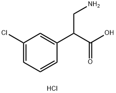 3-Amino-2-(3-chlorophenyl)propanoic acid HCl Structure