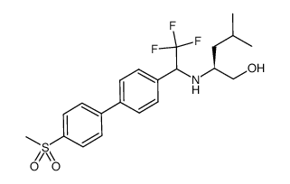 (S)-4-methyl-2-[2,2,2-trifluoro-1-(4'-methanesulfonyl-biphenyl-4-yl)-ethylamino]-pentan-1-ol Structure