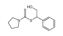 (2-hydroxy-1-phenylethyl) pyrrolidine-1-carbodithioate结构式