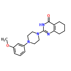 4-quinazolinol, 5,6,7,8-tetrahydro-2-[4-(3-methoxyphenyl)-1-piperazinyl]- Structure