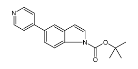 1H-Indole-1-carboxylic acid, 5-(4-pyridinyl)-, 1,1-dimethylethyl ester Structure