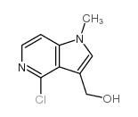 (4-CHLORO-1-METHYL-1H-PYRROLO[3,2-C]PYRIDIN-3-YL)METHANOL structure